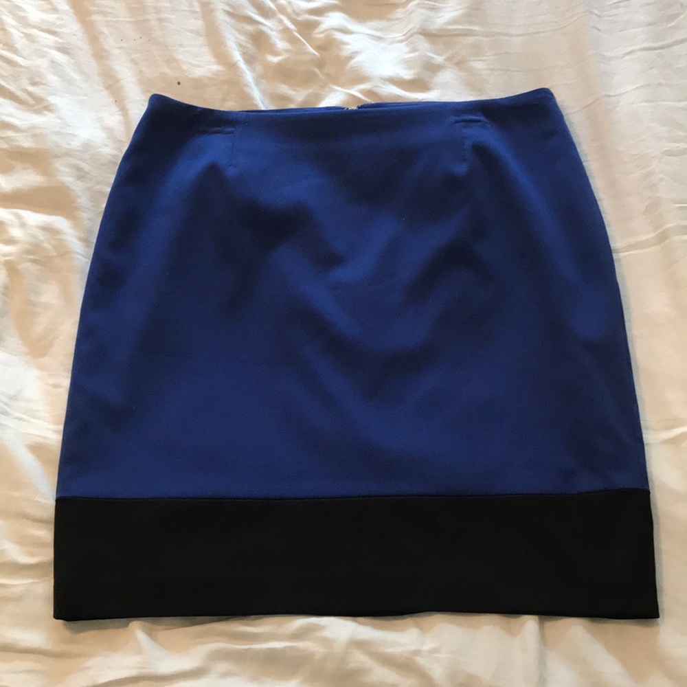 Navy and Black Pencil Skirt